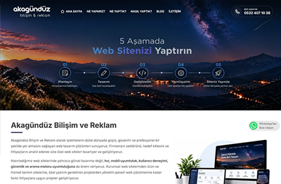 Akagündüz web sitesi önizlemesi
