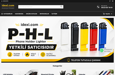 İdexi web sitesi önizlemesi