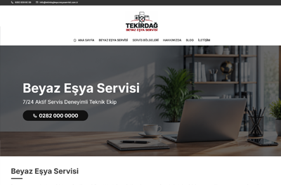 Tekirdağ Beyaz Eşya Servisi web sitesi önizlemesi