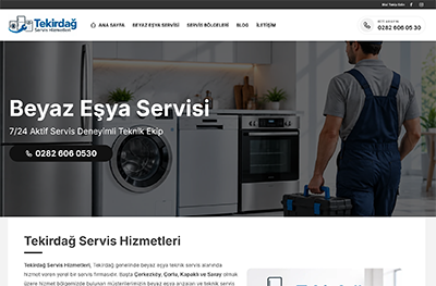 Tekirdağ Servis Hizmetleri web sitesi önizlemesi