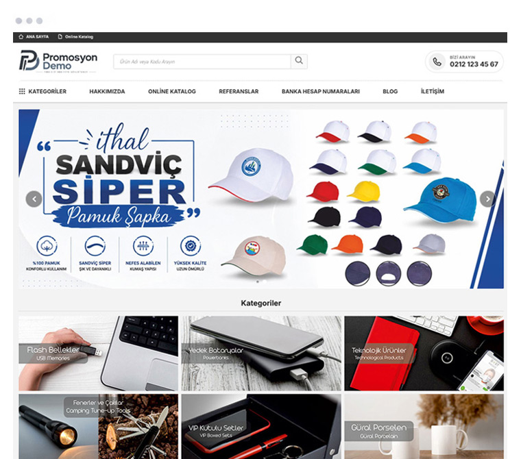 Vitrin web tasarım önizlemesi