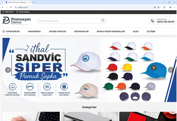 Vitrin web tasarım önizlemesi