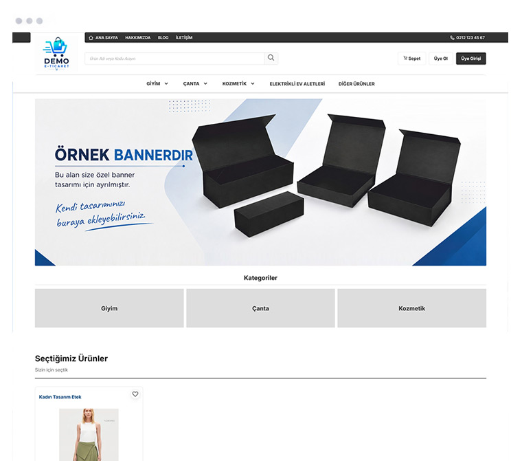 Klasik web tasarım önizlemesi