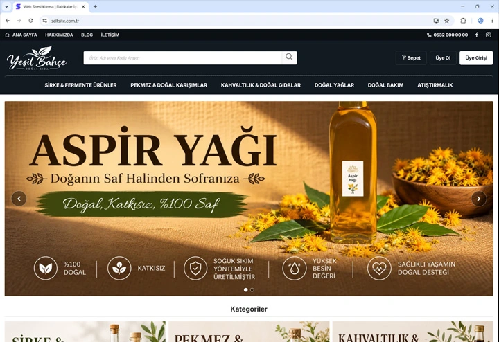 Klasik web tasarım önizlemesi