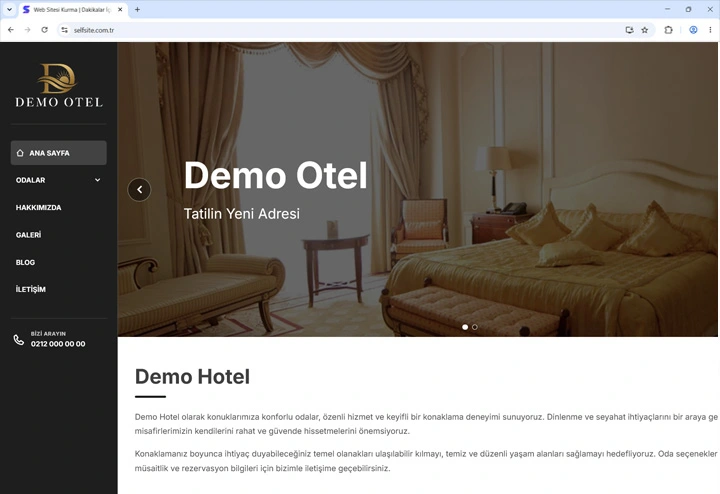 Modern web tasarım önizlemesi