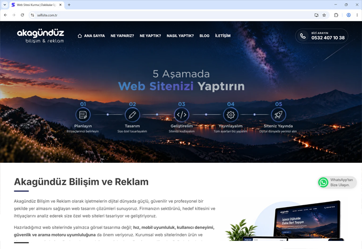 Panorama web tasarım önizlemesi